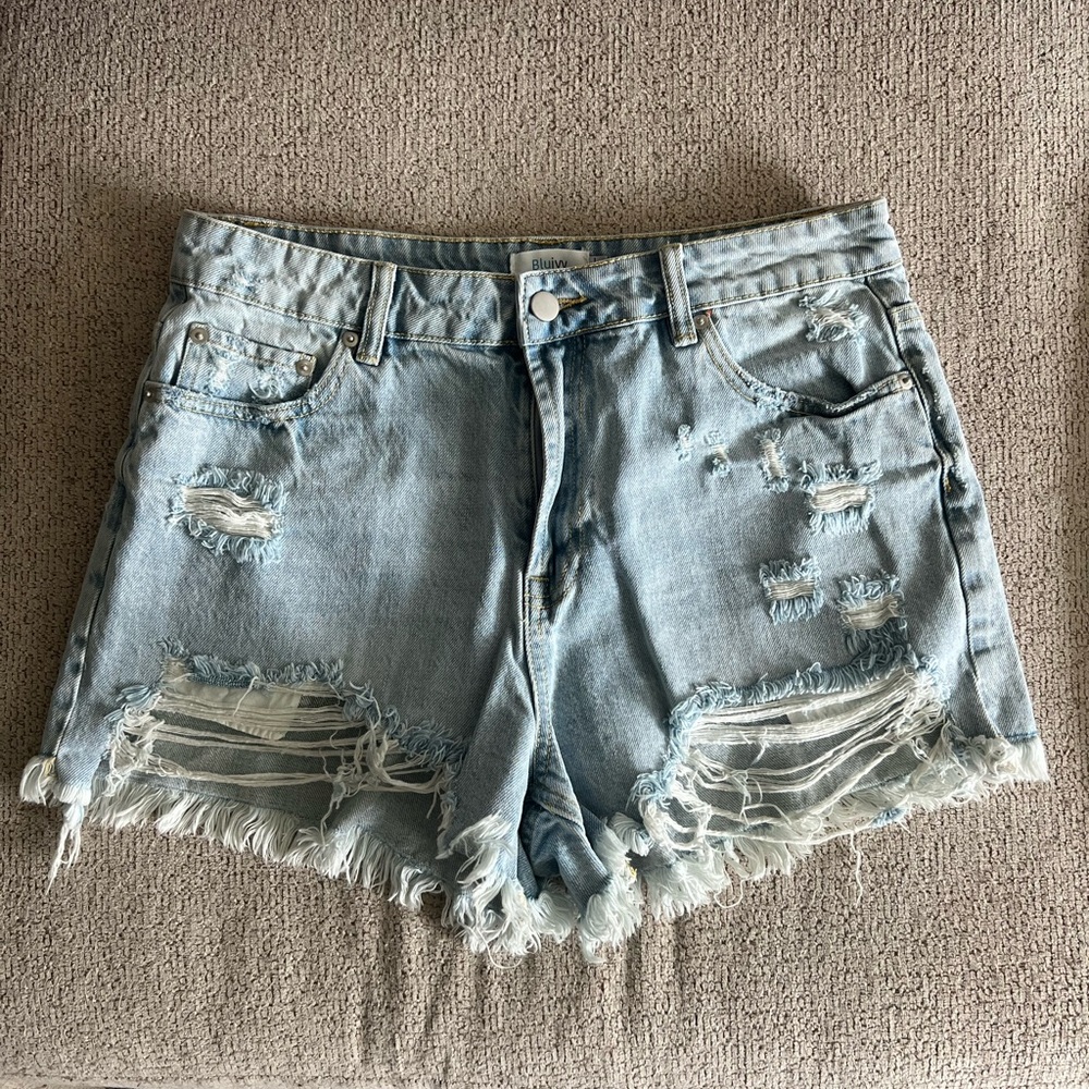 Distressed Jean shorts